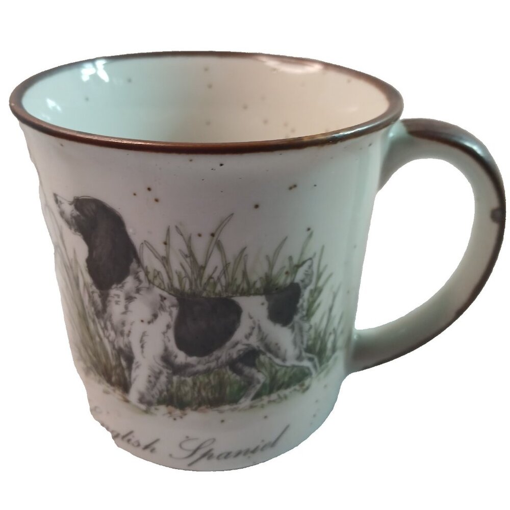 English Spaniel Otagiri Vintage Coffee Mug Tea Cup Speckled Made in Japan
